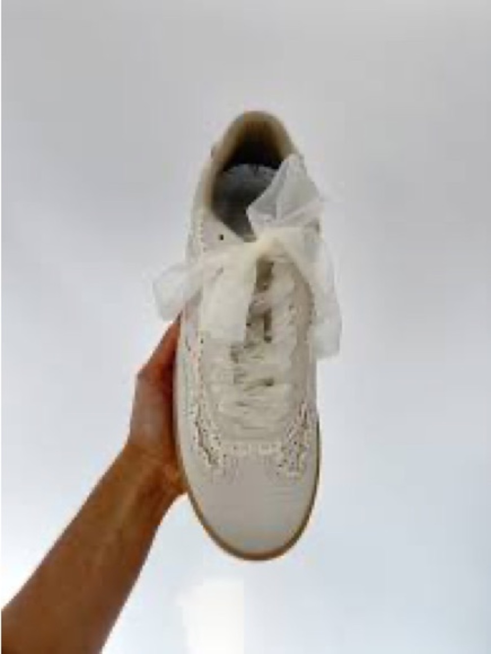 Women's Cream Lace-Up Fashion Sneaker